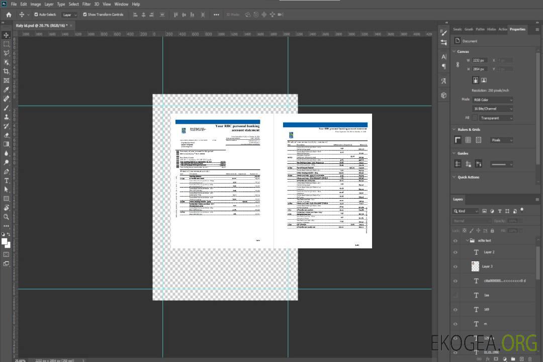 Modèle de relevé bancaire de la Banque Royale du Canada (RBC) au format de fichier .xls et .pdf (4 pages) (AutoSum) template